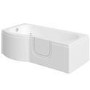 Harvard P Shape 1675 x 850 x 750 Walk In Shower Bath, Right hand, end panel