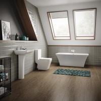 1690mm Freestanding Bath Suite Seattle with Voss Toilet and Basin 1690mm Freestanding Bath Suite Seattle with Voss Toilet and Basin