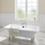 Grade A1 Double Ended Freestanding Bath with Chrome Feet 1700 x 750mm - Athena