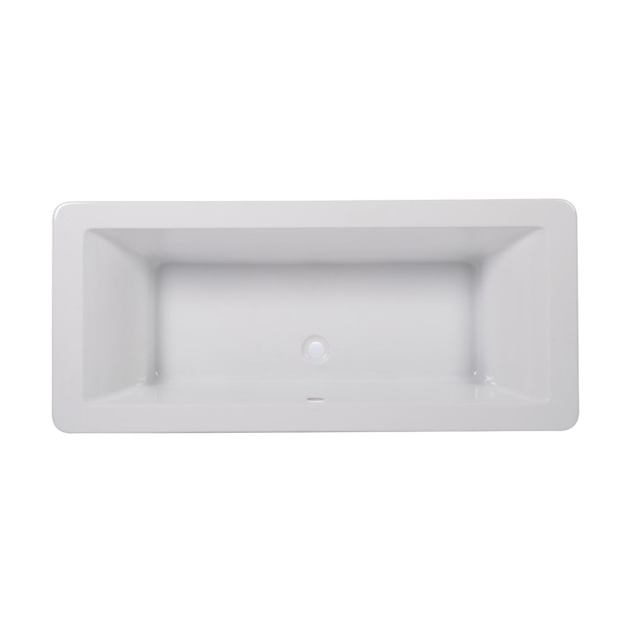 Grade A1 Double Ended Freestanding Bath with Chrome Feet 1700 x 750mm - Athena
