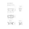 Freestanding Double Ended Bath with Chrome Feet 1700 x 750mm - Athena