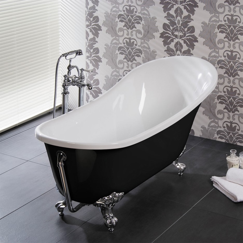 slipper bath black