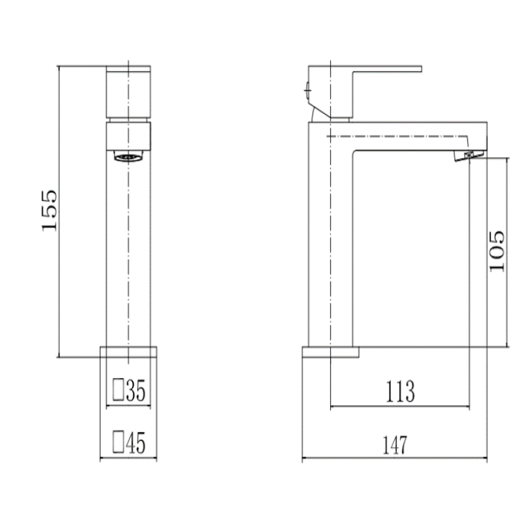 Grade A1 - Chrome Mixer Shower with Bath and Basin Tap Set - Cube