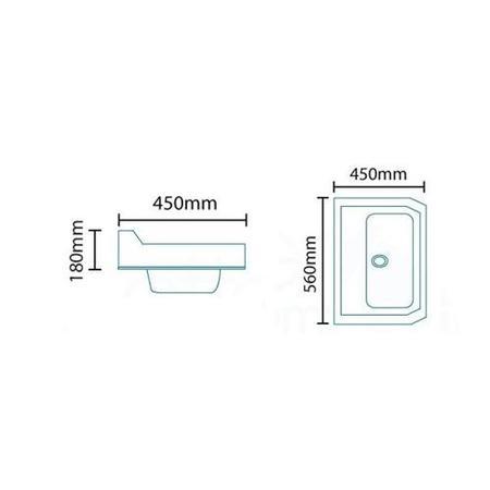 700mm 2 Door Vanity Unit with Semi Inset Basin Grey - Nottingham