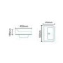 700mm 2 Door Vanity Unit with Semi Inset Basin Grey - Nottingham