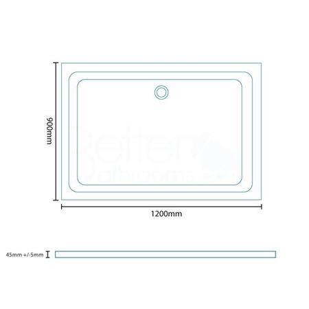 Easy Plumb 1200 x 900 Rectangular Shower Tray 