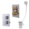 Concealed Dual Control Shower Valve with Bath Filler &amp; Sprung Waste and Overflow