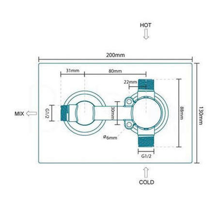 Concealed Dual Control Shower Valve with Bath Filler & Sprung Waste and Overflow