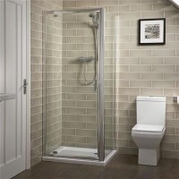 Pivot Door Enclosure 760mm with Shower Door and 700mm Side Panel Option - 6mm Glass - Aqualine Range
