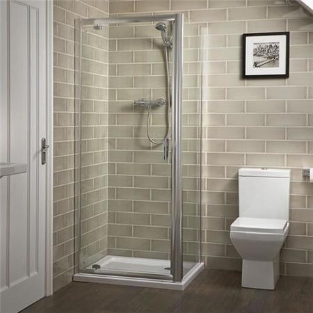 Pivot Door Enclosure 760mm with Shower Door and 700mm Side Panel Option - 6mm Glass - Aqualine Range