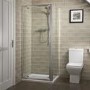Pivot Door Enclosure 760mm with Shower Door and 700mm Side Panel Option - 6mm Glass - Aqualine Range