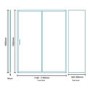 Sliding Door Enclosure 1200 x 900mm - 8mm Glass - AquaFloe Iris Range