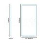 800 x 800 Pivot Shower Enclosure - 8mm Glass - AquaFloe Iris