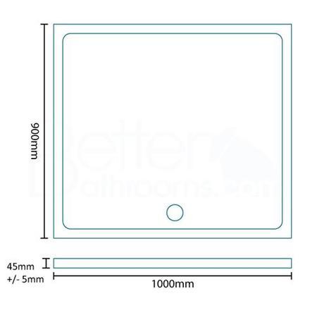 Easy Plumb 1000 x 900 Rectangular Shower Tray