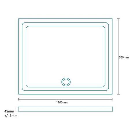 Rectangular Shower Tray 1100 x 760mm - Easy Plumb