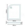 Quadrant Left Hand Shower Tray 1200 x 800mm - Easy Plumb