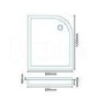 Quadrant Right Hand Shower Tray 1200 x 800mm - Easy Plumb