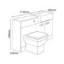 Cuba Toilet & Basin Combination Unit with Tabor Square Toilet - Grey