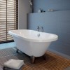 Freestanding Double Ended Bath with Chrome Feet 1690 x 790mm - Eclipse