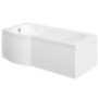 Dee Left Hand P Shape Bath with Front Panel and Screen - 1675 x 850mm