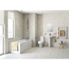 1700mm Straight Bath Suite with Basin &amp; Close Coupled Toilet - Cova