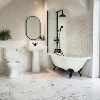 Traditional Black Shower Bath Suite with Toilet & Basin - Park Royal