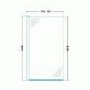 P-Shaped Bath Shower Screen - H1435 x W720mm
