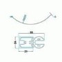 P-Shaped Bath Shower Screen - H1435 x W720mm