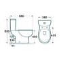 Grade A1 - Close Coupled Comfort Height Toilet with Soft Close Seat 