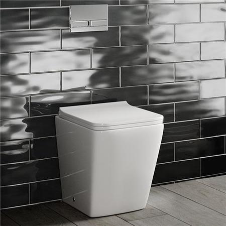 Square Back to Wall Toilet with Soft Close Seat - Voss
