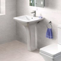 Basin and Full Pedestal - 1 Tap Hole - Modern - Montana Basin and Full Pedestal - 1 Tap Hole - Modern - Montana