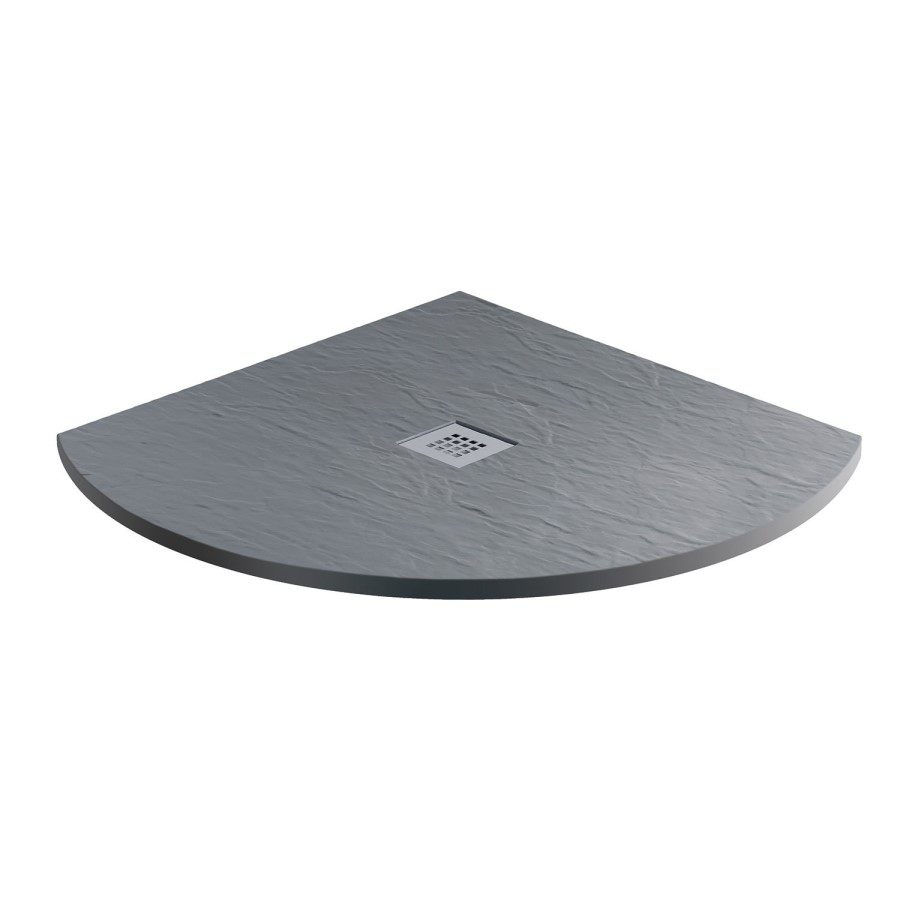Quadrant Shower Tray Grey Slate Effect 800 x 800mm