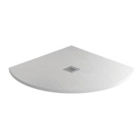 800 x 800 White Slate Effect Quadrant Shower Tray with Waste 800 x 800 White Slate Effect Quadrant Shower Tray with Waste
