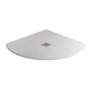 800 x 800 White Slate Effect Quadrant Shower Tray with Waste