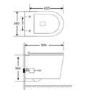 Back to Wall Toilet Square with Slim Soft Close Seat - Austin