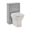 Camborne Back to Wall WC Unit &amp; Austin Back To Wall Toilet - Pebble Grey