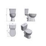 410mm Floor Standing White Gloss Vanity Unit with Close Coupled Toilet Suite - Portland 