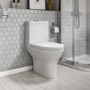 Grade A1 - Close Coupled Short Projection Toilet with Soft Close Seat - Portland