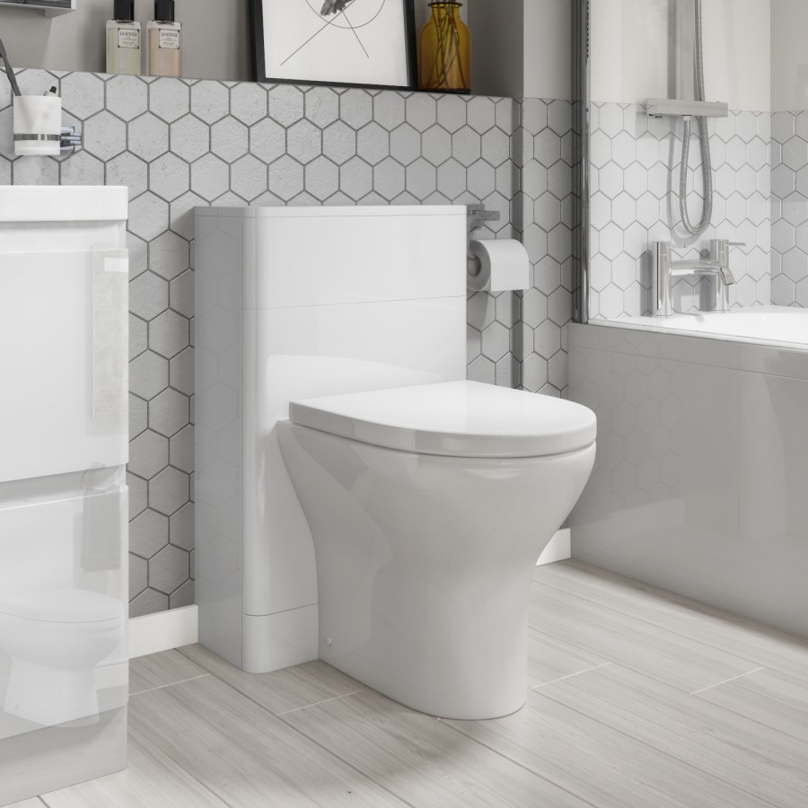 Grade A1 - Back to Wall Toilet with Soft Close Seat - Portland