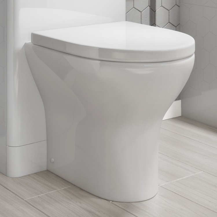 Grade A1 - Back to Wall Toilet with Soft Close Seat - Portland