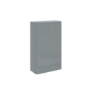 500mm Light Grey Gloss Curved Corner WC Unit with Back to Wall Toilet - Portland