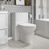 500mm White Back to Wall Unit with Round Toilet - Portland
