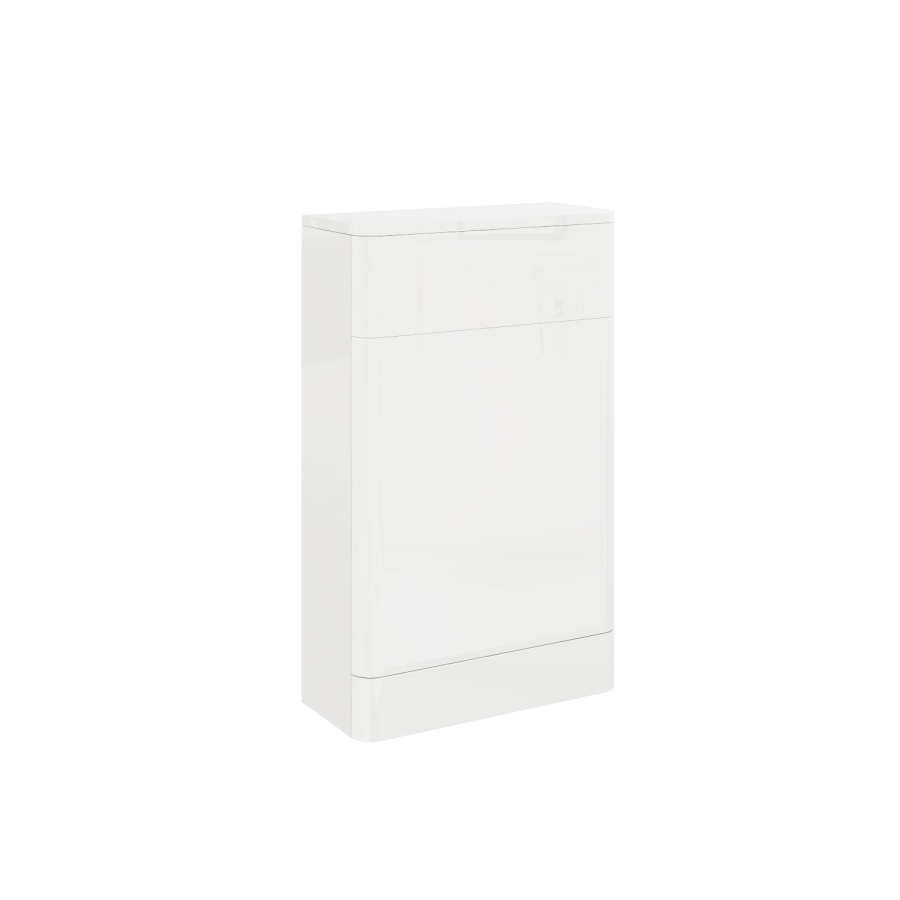 500mm White Back to Wall Unit with Round Toilet - Portland
