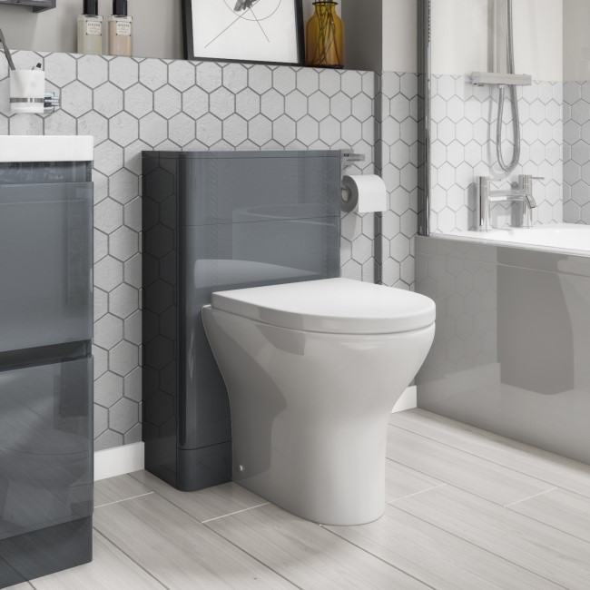 Back to Wall Toilet with Soft Close Seat and Concealed Cistern - Portland
