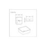 Square Countertop Basin and Waste 360mm - Augusta