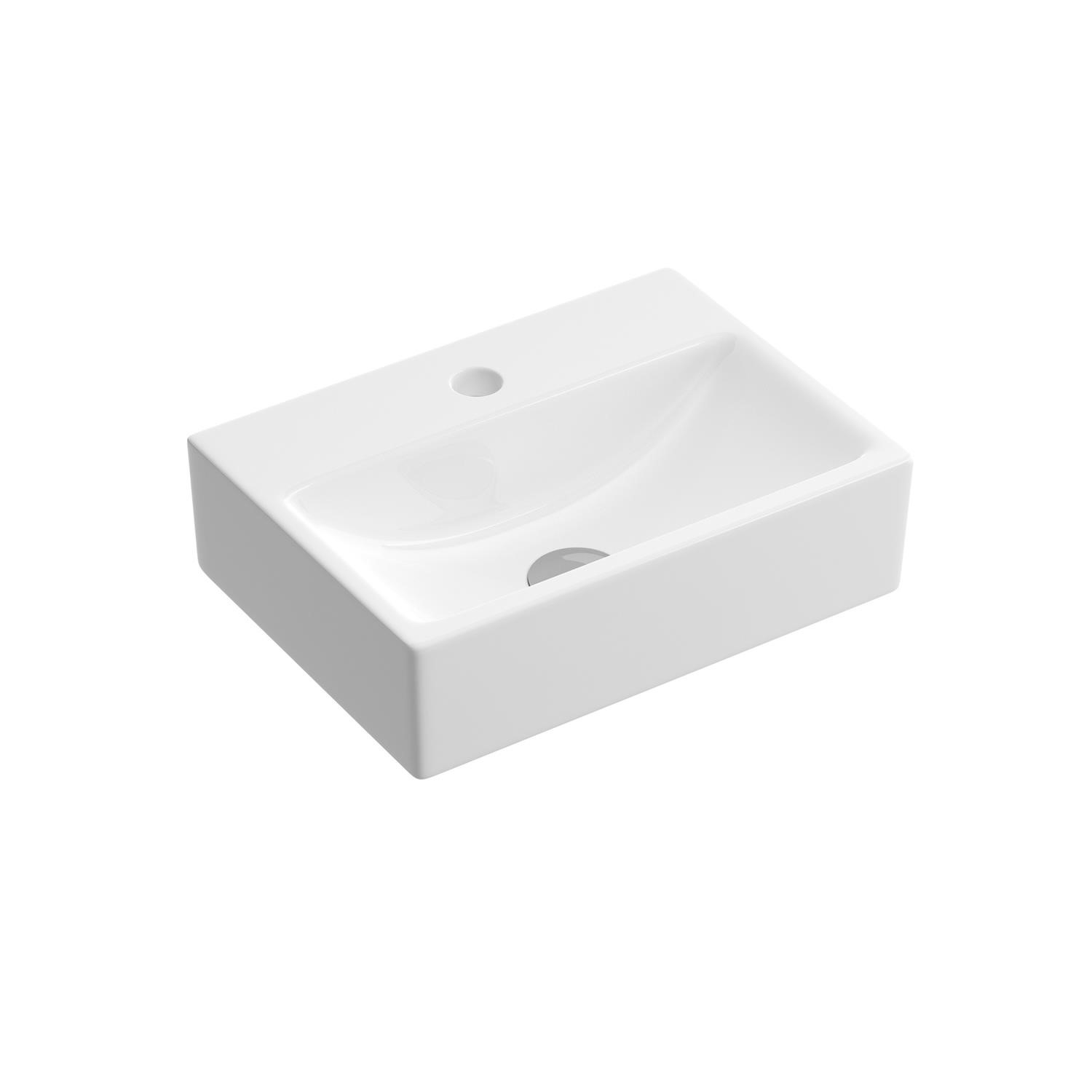 Houston 400mm Wall Hung Basin And Square Bottletrap - Furniture123