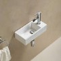 Detroit 405mm Right Hand Wall Hung Basin and Square Bottletrap