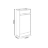 400mm White Cloakroom Vanity Unit with Basin - Portland
