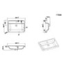 600mm White Gloss Floorstanding Vanity Basin Unit with 2 Drawers - Portland