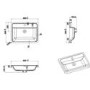 600mm Light Grey Freestanding Vanity Unit with Basin - Portland